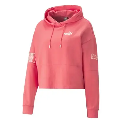 Puma POWER COLORBLOCK SUMMER HOODIE Dámská mikina, lososová, velikost