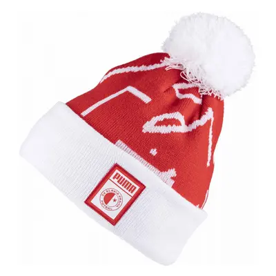 Puma SLAVIA PRAGUE POMPOM BEANIE Čepice, červená, velikost