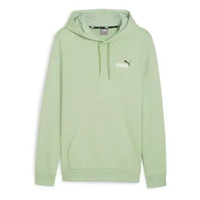 Puma ESSENTIALS + COL SMALL LOGO HOODIE Pánská mikina, světle zelená, velikost