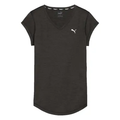 Puma TRAIN FAV HEATHER CAT TEE Dámské sportovní triko, černá, velikost