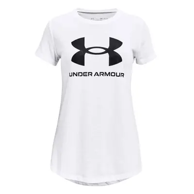 Under Armour LIVE SPORTSTYLE GRAPHIC SS Dívčí triko, bílá, velikost