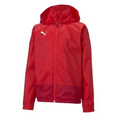 Puma TEAMGOAL TRAINING RAIN JACKET Dětská šusťáková bunda, červená, velikost