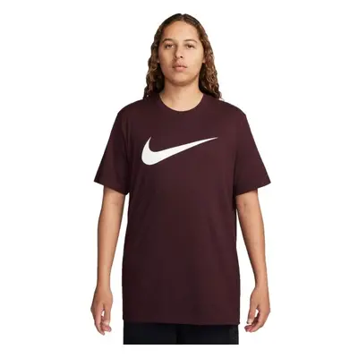 Nike NSW TEE ICON SWOOSH Pánské tričko, vínová, velikost