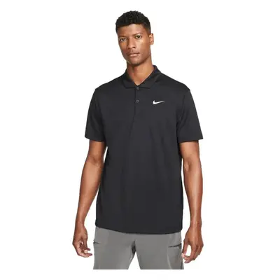 Nike COURT DRI-FIT Pánské polotričko, černá, velikost