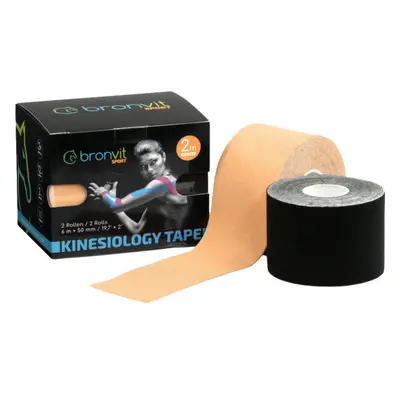 BronVit SPORT KINESIO TAPE SET CM x M Set kinesiologických tejpů, černá, velikost