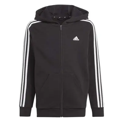 adidas 3-STRIPES FULL-ZIP HOODIE Dětská mikina, černá, velikost