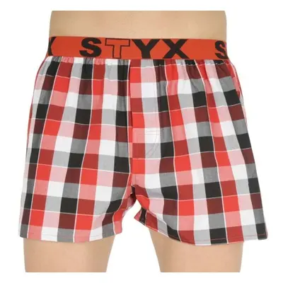 Styx MEN'S BOXERS SHORTS SPORTS RUBBER Pánské trenky, červená, velikost