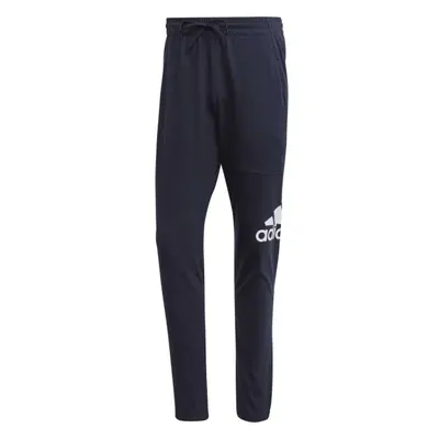 adidas ESSENTIALS SINGLE JERSEY TAPERED Pánské tepláky, tmavě modrá, velikost