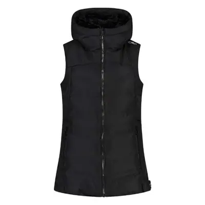 CMP WOMAN VEST FIX HOOD Dámská zateplená vesta, černá, velikost