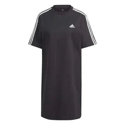 adidas ESSENTIALS 3-STRIPES SINGLE JERSEY BOYFRIEND Dámské šaty, černá, velikost