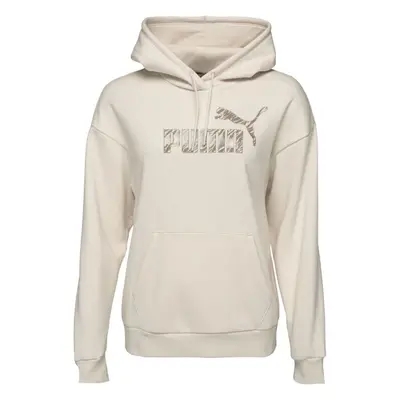 Puma ESSENTIALS+ ANIMAL HOODIE Dámská mikina kapucí, béžová, velikost