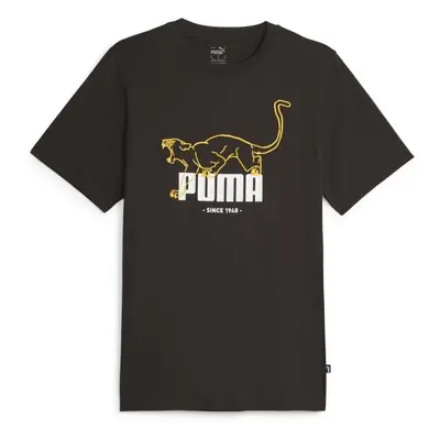 Puma GRAPHICS ANIMAL TEE Pánské triko, černá, velikost