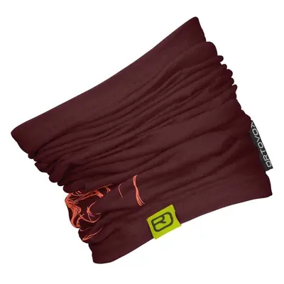 ORTOVOX TEC LOGO NECKWARMER Nákrčník, vínová, velikost