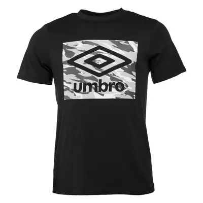 Umbro CAMO BOX LOGO GRAPHIC TEE Pánské triko, černá, velikost