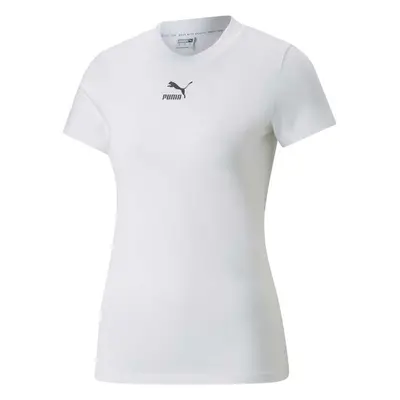 Puma CLASSICS SLIM TEE Dámské triko, bílá, velikost