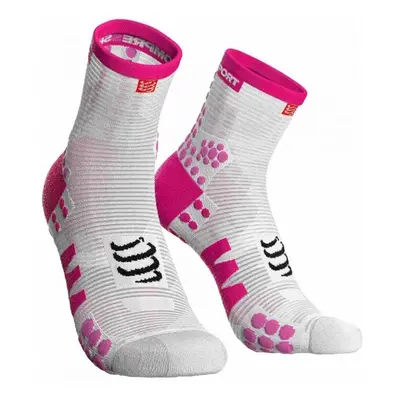 Compressport RACE V3.0 RUN HI Běžecké ponožky, bílá, velikost