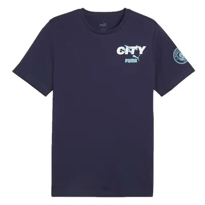 Puma MANCHESTER CITY FC FTBLICONS TEE Pánské triko, tmavě modrá, velikost