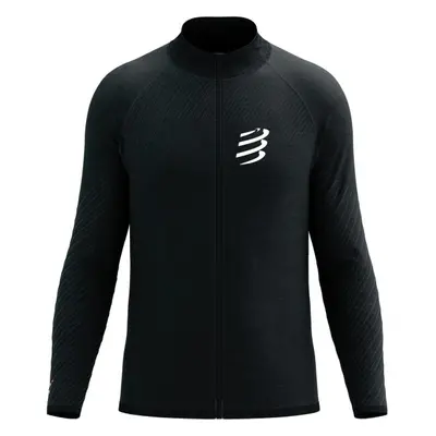 Compressport SEAMLESS ZIP SWEATSHIRT Pánská sportovní mikina, černá, velikost