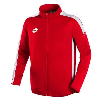 Lotto ELITE PLUS FULL-ZIP TOP Juniorská fotbalová mikina, červená, velikost