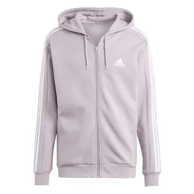 adidas ESSENTIALS FLEECE 3-STRIPES FULL-ZIP HOODIE Pánská mikina, růžová, velikost