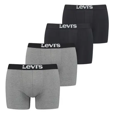 Levi's® SOLID BASIC BRIEF 4P Pánské boxerky, černá, velikost