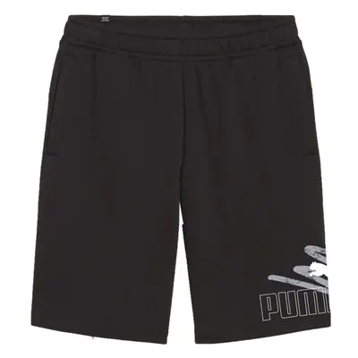 Puma ESSENTIALS+ LOGO LAB GRAPHIC SHORTS Pánské teplákové kraťasy, černá, velikost