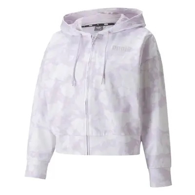 Puma SUMMER GRAPHIC AOP FULL-ZIP HOODIE Dámská mikina, fialová, velikost