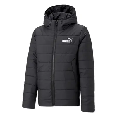 Puma ESSENTIALS HOODED PADDED JACKET Chlapecká bunda, černá, velikost