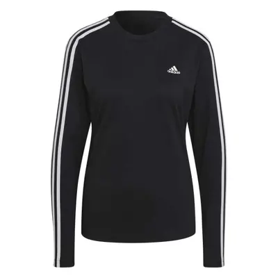 adidas 3-STRIPES LONG SLEEVE TEE Dámské tričko, černá, velikost