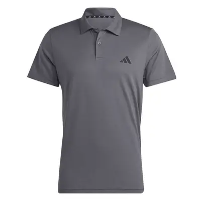 adidas TRAIN ESSENTIALS POLO SHIRT Pánské tréninkové tričko, tmavě šedá, velikost