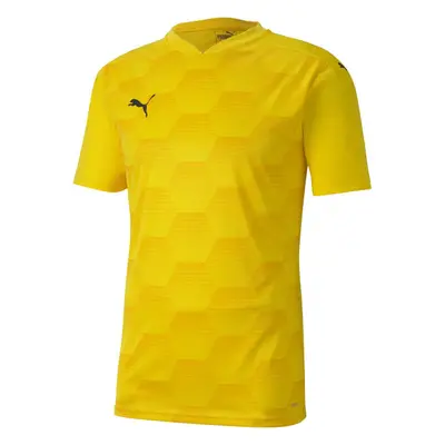 Puma TEAMFINAL GRAPHIC JERSEY TEE Pánské sportovní triko, žlutá, velikost