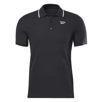 Reebok RI POLO TEE Pánské triko, černá, velikost