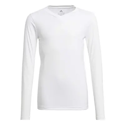 adidas TEAM BASE LONG SLEEVE TEE Juniorské fotbalové triko, bílá, velikost