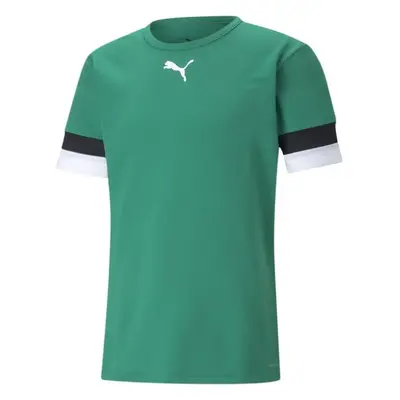 Puma TEAMRISE JERSEY TEE Pánské fotbalové triko, zelená, velikost