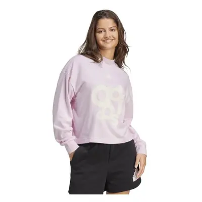 adidas FRENCH TERRY PRINT LOOSE SWEATSHIRT Dámská mikina, růžová, velikost