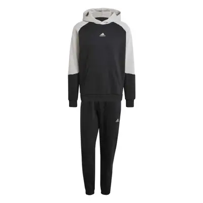 adidas SPORTSWEAR FLEECE COLORBLOCK TRACK SUIT Pánská tepláková souprava, černá, velikost