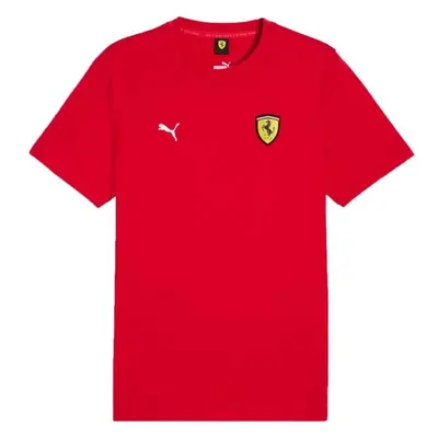 Puma FERRARI RACE COLORED SHIELD TEE Pánské triko, červená, velikost