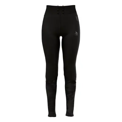 Odlo W ZEROWEIGHT WARM REFLECTIVE TIGHTS Dámské běžecké legíny, černá, velikost