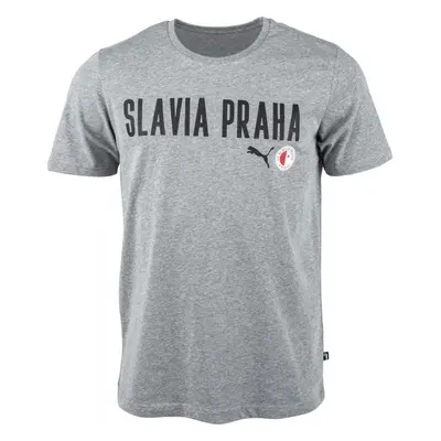 Puma SLAVIA PRAGUE GRAPHIC TEE Pánské triko, šedá, velikost