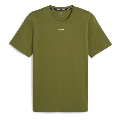 Puma FIT TRIBLEND ULTRABREATHE TEE Pánské sportovní triko, khaki, velikost