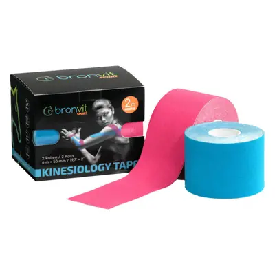 BronVit SPORT KINESIO TAPE SET CM x M Set kinesiologických tejpů, modrá, velikost