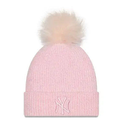 New Era MLB WMNS CHENILLE BOBBLE BEANIE NEW YORK YANKEES Klubový kulich, růžová, velikost