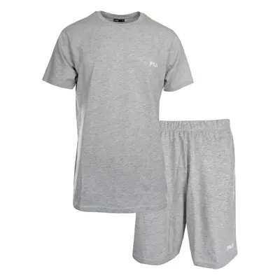 Fila SET SHORT SLEEVES T-SHIRT AND SHORT PANTS IN JERSEY Pánské pyžamo, šedá, velikost