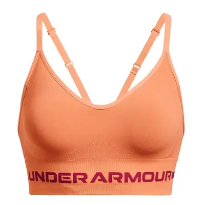 Under Armour SEAMLESS LOW LONG Sportovní podprsenka, oranžová, velikost