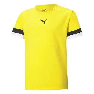 Puma TEAMRISE JERSEY TEE Dětské fotbalové triko, žlutá, velikost