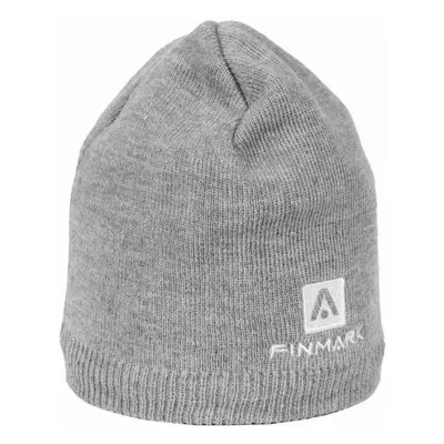 Finmark WINTER HAT Zimní pletená čepice, šedá, velikost