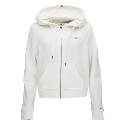 Tommy Hilfiger REG MINI CORP ZIP HOODIE Dámská mikina, bílá, velikost