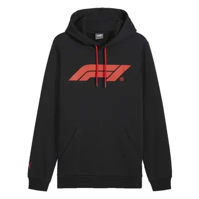 Puma F1 ESSENTIALS LOGO HOODIE Pánská mikina, černá, velikost