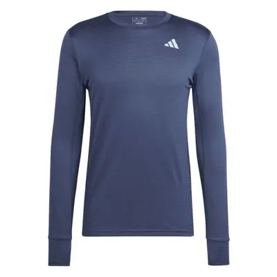 adidas OWN THE RUN LONG SLEEVE TEE Pánské tričko na běhání, tmavě modrá, velikost