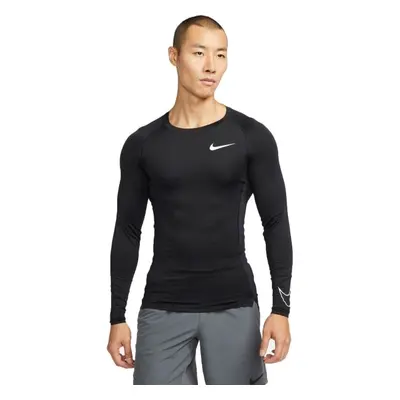 Nike PRO DRI-FIT Pánské triko s dlouhým rukávem, černá, velikost